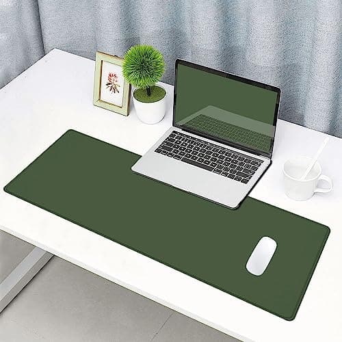 Armanza Large Gaming Mouse Pad, XL Extended Mousepad, Non-Slip Rubber Base Keyboard Mouse Mat Desk Pad for Work, Game, Office, Home, 31.5 x 11.8 in, Olive Green 6