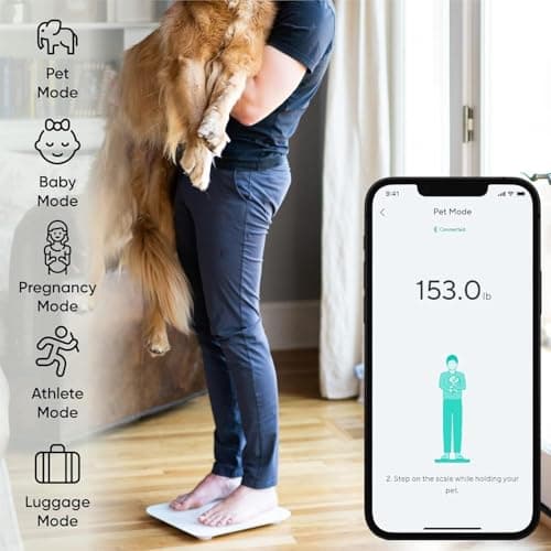Wyze Smart Scale X - Digital Bathroom Scale for Body Weight, BMI, Body Fat, Muscle Mass, Heart Rate Monitor | ITO Glass & LED Backlight | Batteries Included, 400 lbs (White) 6