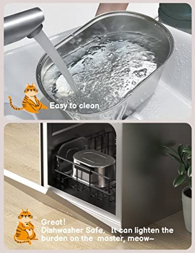 Cat Water Fountain Stainless Steel: 108oz/3,2L Pet Water Fountain - Water Fountain for Cats Inside with Quiet Pump - Dishwasher Safe Cat Fountains - Suitable for a Variety of Pets - SOOFPET 8