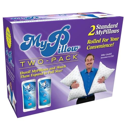 MyPillow Bedding Bed Pillows for Sleeping Standard Size, Set of 2, Back, Stomach or Side Sleepers - My Pillow Classic Pillow (Standard, Medium)