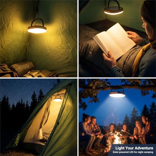 LED Camping Lantern, Solar Lanterns, 5000mAh Rechargeable Light 2000 Lumens 5 Light Modes, IP65 Waterproof with USB Charging – Lanterns for Power outages Hurricane, Hiking, Fish, Emergency, and Home 6
