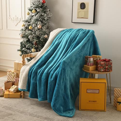 WOOMER Electric Heated Blanket King Size, Soft Flannel Fast Heating Blanket, Teal Color, 90"x 100", 10 Heating Levels & 0.5-12H Auto Off, Over-Heat Protection 7