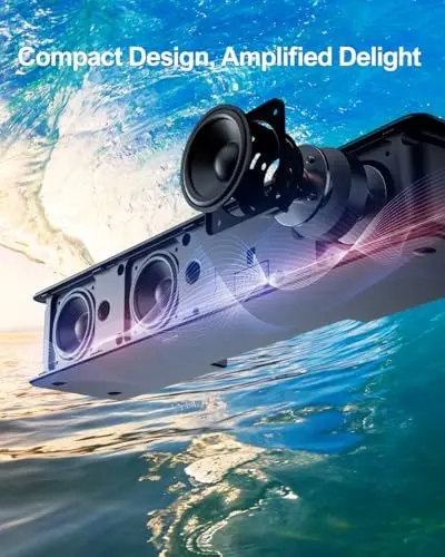 ULTIMEA 5.1 Sound Bar with Dolby Atmos, 410W Surround Sound System for TV, 3D Sound Bars for Smart TV with Subwoofer, Adjustable Surround and Bass, Home Audio Soundbars for TV, HDMI eARC, Poseidon D60 7