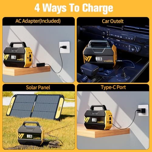 VTOMAN FlashSpeed 300 Portable Power Station, 300W 230Wh LiFePO4 Battery with 3000 Life Cycles, 100W PD USB-C Fast Charge, 6 Outputs for Outdoor Camping, Home Backup, RV, Off-Grid 7