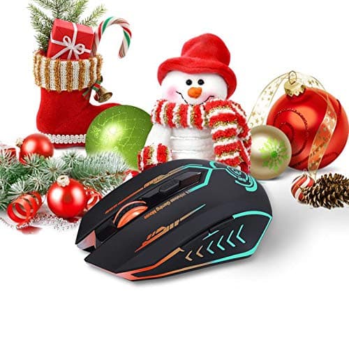 UHURU Wireless Gaming Mouse Rechargeable, Up to 10000DPI, 6 Programmable Buttons, 7 Color Changeable, 2.4G USB LED RGB Wireless Mouse for Computer, PC, Laptop, MacBook, MMO, Gaming 8