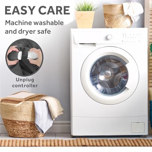 Sunbeam Electric Throw Royal Mink Sherpa Heated Blanket, 4 Heat Settings, 4-Hour Auto Shut-Off, Fast Heating, Luxurious and Ultra Comfy, Honey Color, 50" x 60" 8