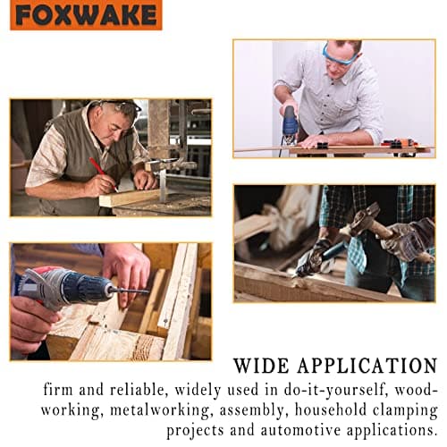 Stainless Steel C Clamps Mini 1 Inch for Mounting, Heavy Duty Metal U Clamps for Metal Working, Small Desk Clamp with Stable Wide Jaw Opening & Protective Pads/I-Beam Design (6pcs) 7