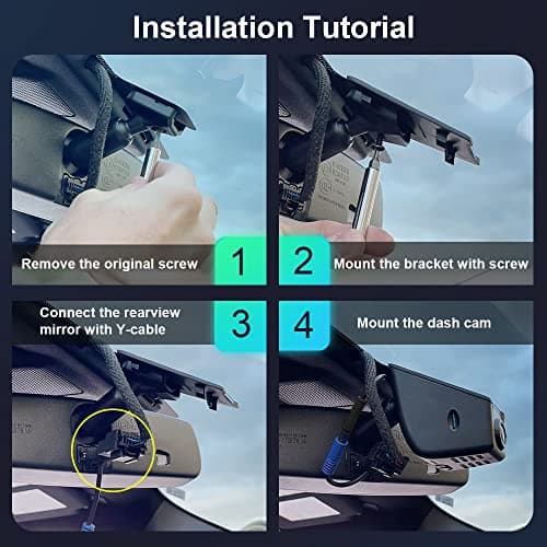 Fitcamx Front 4K+Rear 1080P Dash Cam Adapts for Ford F150 F250 2021-2025 Limited XLT XL Raptor Lariat Platinum King Ranch Tremor, OEM Look, Dual HD Video, WiFi&APP, Loop Recording, G-Sensor,128GB Card 7