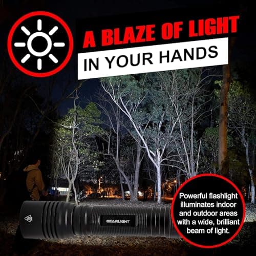 LED Flashlight High Lumens, Tactical Flashlight Battery Powered (Batteries Not Included), Bright Handheld Flashlight for Camping, Hunting, Home, Security, Hiking, Walking at Night & Emergency Use 5