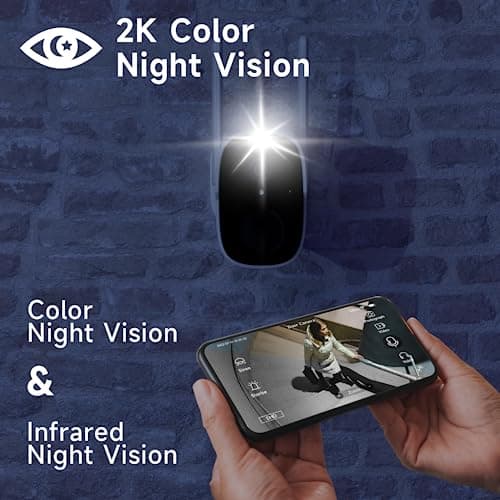 Rraycom Solar Camera Security Outdoor, Solar Powered WiFi System Surveillance Camera with 2K Color Night Vision, 2 Way Talk, Spotlight & Siren, Compatible with Alexa, BW4PLUS-SP, BW4P-SP-W-4PC 5