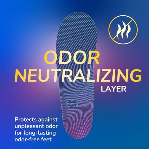 Dr. Scholl's Walk Longer Insoles for Men - Comfortable Plush Foam Cushioning Inserts for Walking, Hiking, and Standing on Feet All-Day with Arch Support - Walk 50% Longer Without Muscle Fatigue 5