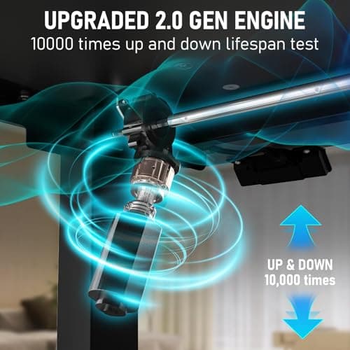 ExaDesk 35 * 20 Electric Standing Desk, Adjustable Height Sit Stand Up Desk, Motorized Home Office Computer Gaming Workstation Desk 5