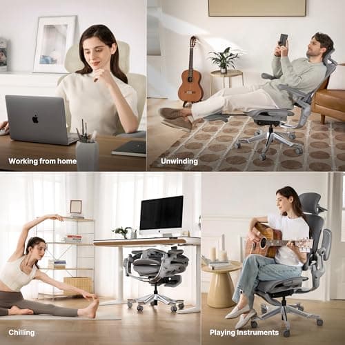 HINOMI H2 Pro Premium Ergonomic Office Chair - Comfy Home Office Desk Computer Chair with Adjustable Back Support, Swivel Wheels, Flip-up Arms, Comfortable Mesh Seat for Desk Work (Black) 9