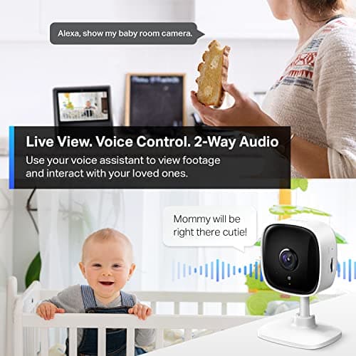 Tapo 2K Indoor Security Camera for Baby Monitor, Dog Camera w/Motion Detection, 2-Way Audio Siren, Night Vision, Cloud & SD Card Storage(Up to 512GB), Works w/Alexa & Google Assistant C110 5