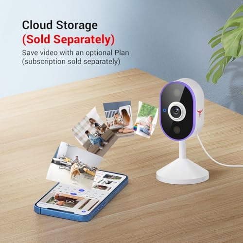 Wireless Security Camera, 2.4G/5G WiFi Surveillance, AI Human Detection, 2-Way Audio, Night Vision, USB Wired Power Supply, Cloud Storage (Sold Separately) 7