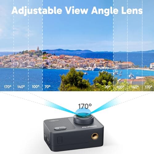 AKASO V50X Native 4K30fps WiFi Action Camera with EIS Touch Screen 4X Zoom 131 feet Waterproof Camera Support External Mic Remote Control with Helmet Accessories (Without 64GB MicroSD Card) 6