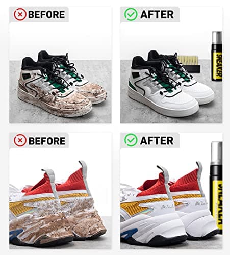 COZGO Shoe Cleaner Kit for Sneaker, Water-Free Foam Sneaker Cleaner 5.3Oz with Shoe Brush and Shoe Cloth,Work on White Shoe,Suede,Boot,Canvas,PU,Fabric,etc 6