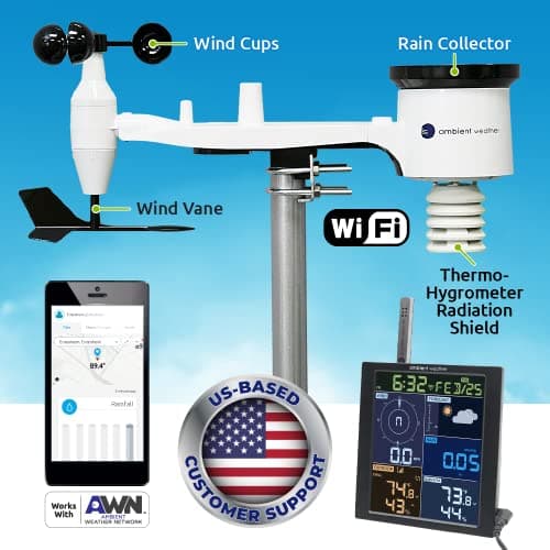 Ambient Weather WS-1965 WiFi Weather Station w/Remote Monitoring and Ambient Weather Network Access 2