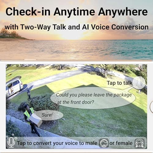 ON WATCH 24/7 Recording Solar Floodlight Security Camera Wireless Outdoor, Motion-Activated Alert/2000LM Floodlight/105dB Siren, WiFi, 2K, HD Live View/Talk, 360° Pan & Tilt, Free Local 128GB Storage 8