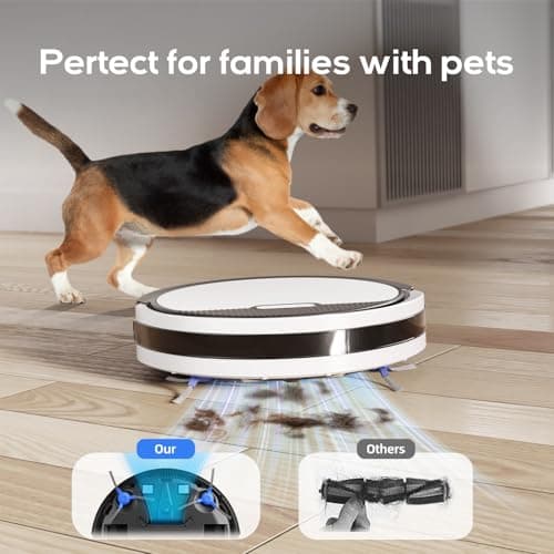 V3 Robot Vacuum and Mop Combo,KIPVVO 3-in-1 Ultra Thin Self-Charging Automatic Robot Vacuum Cleaners with 5000Pa Strong Suction,120mins Runtime,WiFi/App/Remote Control for Hard Floors,Pet Hair,Carpets 9