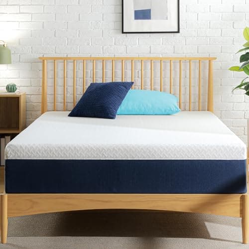 Zinus 12 Inch Queen Cooling Comfort Hybrid Mattress [New Version], Fiberglass Free, Medium Firm Feel, Motion Isolation, Certified Safe Foams & Fabric