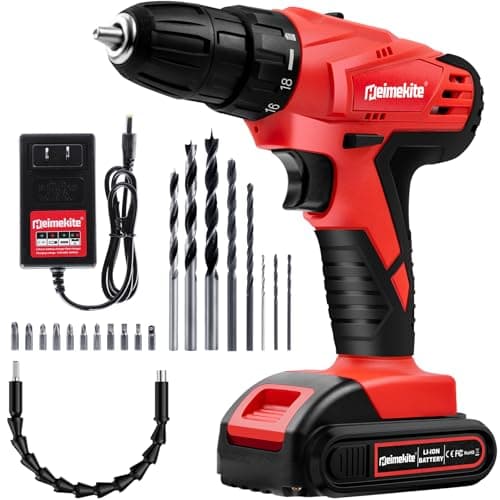 Cordless Drill Set, 2025 Upgraded 20V Power Drill Cordless, Electric Power Drills Set Tool with Battery and Charger 20 Volt Driver Kit, Electric Drills Set for Home Improvement