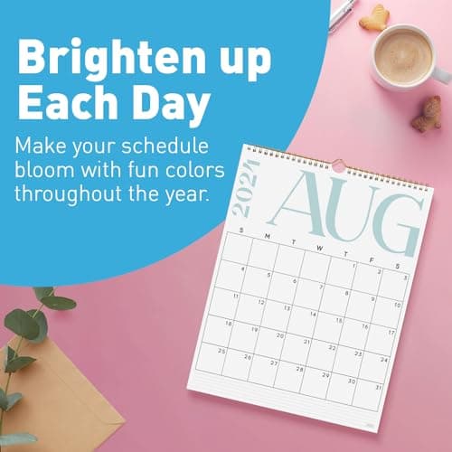 S&O Modern Vertical 2025 Wall Calendar - Tear-Off Monthly Calendar - 18 Month Academic Wall Calendar - Hanging Calendar to Track Anniversaries & Appointments - 13.5"x10.5”in 5