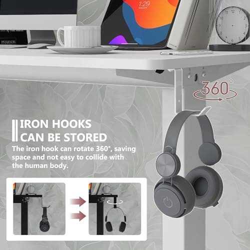 Win Up Time Whole Piece Electric Standing Desk- Height Adjustable Stand up Desk, Sit to Stand Desk with Wheels for Home Office & Computer Workstation 8