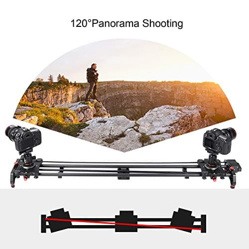GVM Great Video Maker Camera Motorized Slider,48"/120CM,Automatic Round Trip,Time Lapse,Panoramic Shooting,Video Capture,Slider Smooth and Stable,with Battery 9