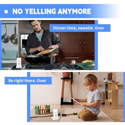 2 Way Intercom for Home,Wireless Intercom System Portable,Long Range,Push to Talk,3 Volume Control,Dual Channels,Intercoms for Home Office 6