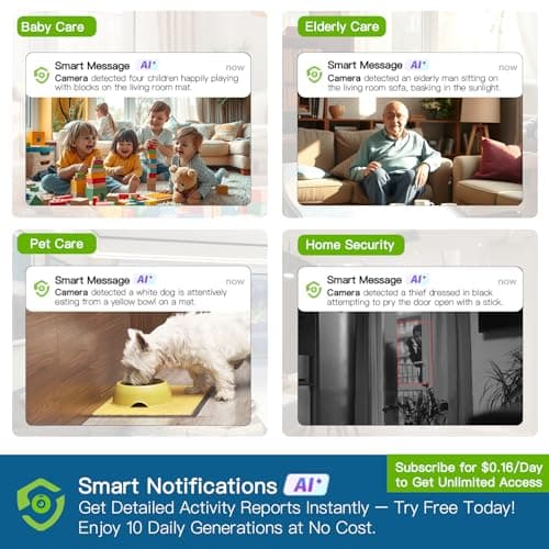 SYMYNELEC 5GHz Security Camera Indoor: 2K Baby Monitor with Phone App - Pet Camera with Speaker for Dog/Cat Owners - AI Motion Detection One-Touch Call Auto Tracking IR Night Vision TF/Cloud Storage 5