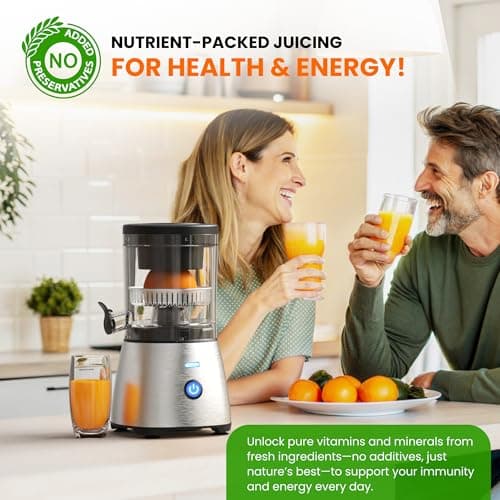 Eurolux Electric Citrus Juicer Stainless Steel | Premium Hands-Free One-Touch Orange Juice Squeezer for Oranges, Lemons, and Limes | Quiet Operation, Easy to Clean, Countertop Small Kitchen Appliance 6