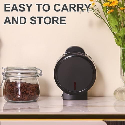 Mini Waffles Maker, Small Waffle Irons Non-stick, Breakfast Belgian Waffles, Mini Waffle Iron Make Waffle in Minutes, Portable Pancake Maker Machine for Kid, Easy to Clean, 5 Inches Wide, Black 8