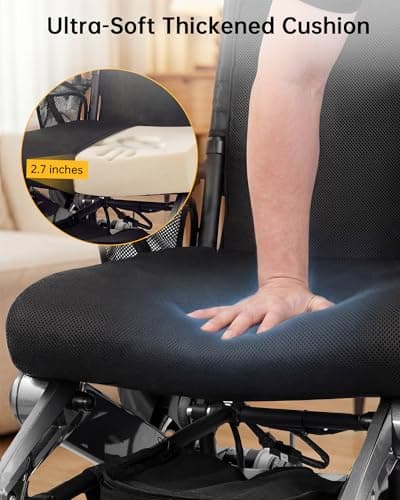 Goldseason Heavy Duty Electric Wheelchairs for Adults - 30 Miles Range & 400 lb Capacity, 500W Power Wheelchair with 13'' Large Tires, Foldable Mobility Motorized Wheelchair for Seniors, Black 6