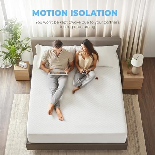 Neo Sleep 10 Inch Queen Cooling Gel Memory Foam Medium Firm Mattress Cool Sleep Pressure Relief CertiPUR-US Certified Foam, Mattress-in-a-Box Kids and Adults No Fiberglass (Queen, 10 in) 6