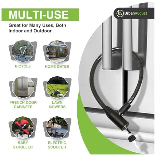 Urban August Child-Proof Refrigerator Lock for Kids & Adults - Lock for French Door Fridge and Cabinet (Regular, Black - 1 Pack) 7