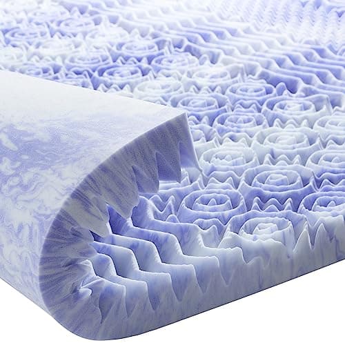 Dreamsmith 3 Inch 7-Zone Queen Memory Foam Mattress Topper, Gel Infused Foam Mattress Topper for Pressure Relief, CertiPUR-US Certified, Queen Size Bed Topper