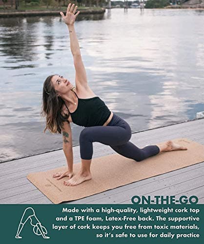 GURUS Sweat Proof Durable Cork Yoga Mat Thick Non Slip Exercise Mat for Home Workout (Sprout Yoga Mat) 5