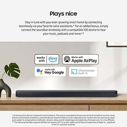 SAMSUNG HW-Q700C 3.1.2ch Soundbar w/Wireless Dolby Audio, Q-Symphony, SpaceFit Sound Pro, Adaptive Sound, Game Mode Pro, Airplay 2, Tap Sound, Chromecast and Alexa Built-in 7