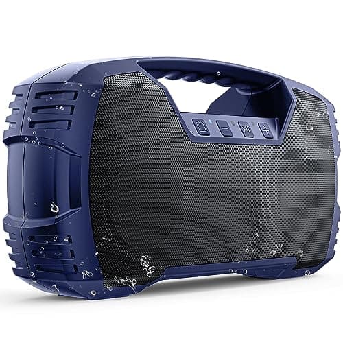 DBSOARS VOCBOOM Bluetooth Speaker, Portable Wireless IPX7 Waterproof Speakers, 40W （60W Peak Stereo Sound, Deep Bass, 32H Playtime, TWS Pairing, for Outdoor,Pool, Beach-Nightblue
