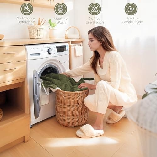 Electric Heated Blanket Full Size 72"x84" - Microplush & Sherpa Fabric Dual-Sided, 6 Heat Settings & 1-10 Hours Auto Off , Cozy Warming Throw for Home, Office, or Bed, Machine Washable, Olive Green 5