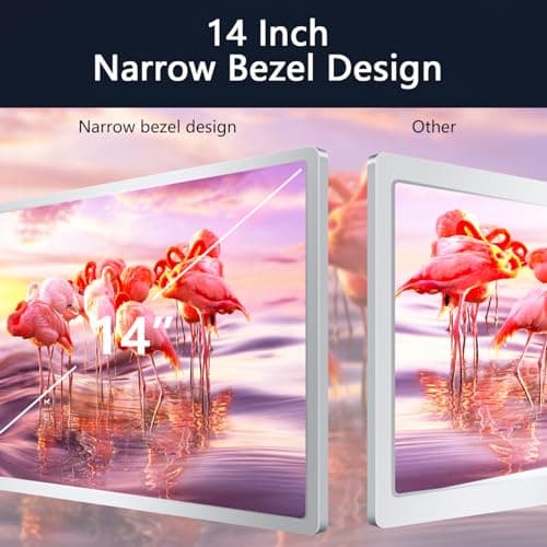 MNN 14" Triple Portable Monitor, FHD 1080P IPS Laptop Monitor Extender Full Function Type-C/HDMI Ports, Foldable Dual Screen Extender for 13.3’’-17.3" Compatible with Windows, Mac 2