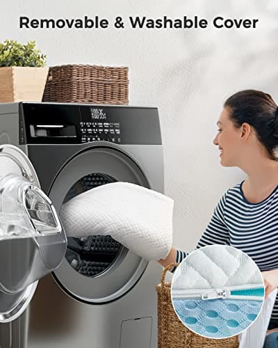 PERLECARE Full Size Mattress Topper - 4 Inch Cooling Memory Foam Mattress Pad for Pressure Relief,Bed Topper with Bamboo Cover,Removable & Washable & Non-Slip,CertiPUR-US & Oeko-Tex Certified 5