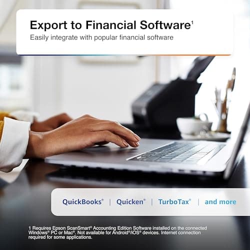 Epson RapidReceipt RR-70W Wireless Mobile Tax Receipt and Color Document Scanner with Complimentary Data Management Software for PC and Mac 5