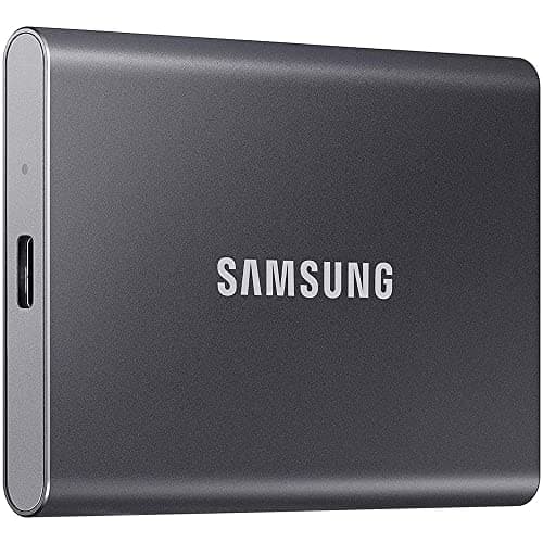 SAMSUNG MU-PC2T0T/AM Portable SSD T7 USB 3.2 2TB Gray Bundle with Deco Gear Hard EVA Case with Zipper for Tablets and GPS 6 Inch and 1 YR CPS Enhanced Protection Pack 2