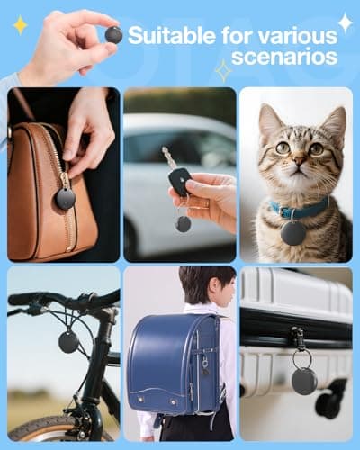 Air Tags for Android,Air Tags-4 Pack Android,2 Year Battery Life,Air Tracker Tags with 4 Case,Google Find Trackers for Google'S Find Hub App,IP65 Waterproof Luggage Tracker for Keys 7