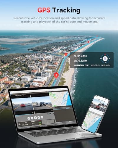 REDTIGER 4K Dash Cam Front Rear, STARVIS 2 Sensor, Free Card Included, 5.8GHz WiFi-20MB/s Fast Download, Dash Camera for Cars with GPS, WDR Night Vision, 170°Wide Angle, 24H Parking Mode(F7NP) 5