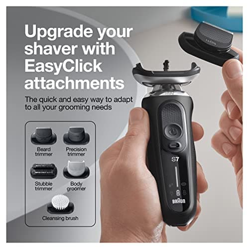 Braun Series 7 7085cc Flex Rechargeable Wet & Dry Men's Electric Shaver with Clean & Charge Station, Stubble & Beard Trimmer 9