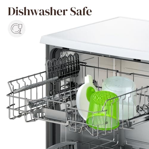 Cooler Kitchen Small Salad Spinner — Mini Lettuce Spinner and Dryer with Measuring Cup Bowl — Compact Veggie & Fruit Washer, Salad Dryer Spinner — Dishwasher Safe, BPA-Free 7