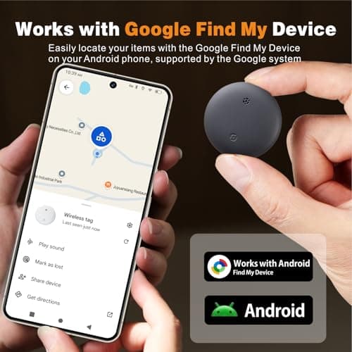 2025 Upgraded Android Air Tracker 4 Pack, Bluetooth Tracker Tags for Android Phones, Compatible with Google Find My Device, Item Locator for Luggage, Keys, Backpack 2